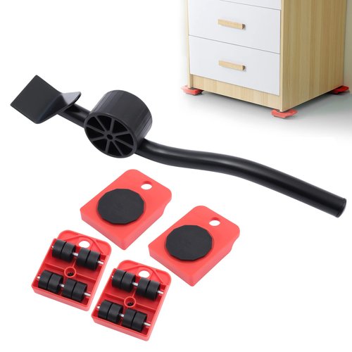 Furniture Lifter, Heavy Duty Transport Lifting with 4 Flexible Mover Sliders Kit, Heavy Furniture Moving Tool Set for Moving Sofas, Bookshelves, Tables