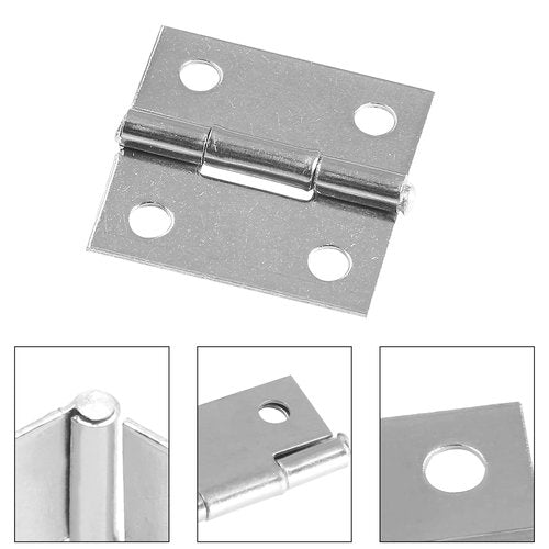 Piutouyar 6Pack Butt Hinge 1 Inch Mini 304 Stainless Steel Small Cabinet Folding Craft Hinges With Mounting Screws for Boxes Gate Drawer