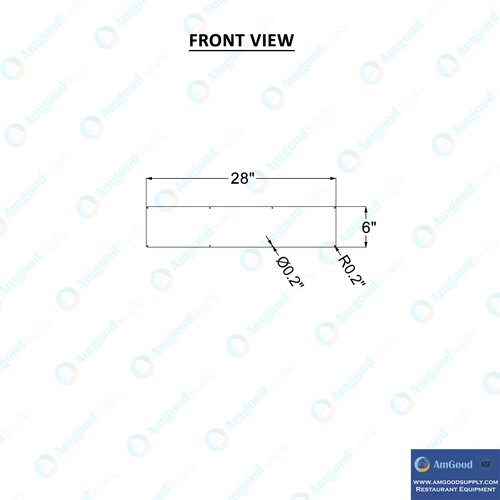 6 in. x 28 in. Stainless Steel Door Kick Plate – 22 Gauge 430#3 Finish with Mounting Screws