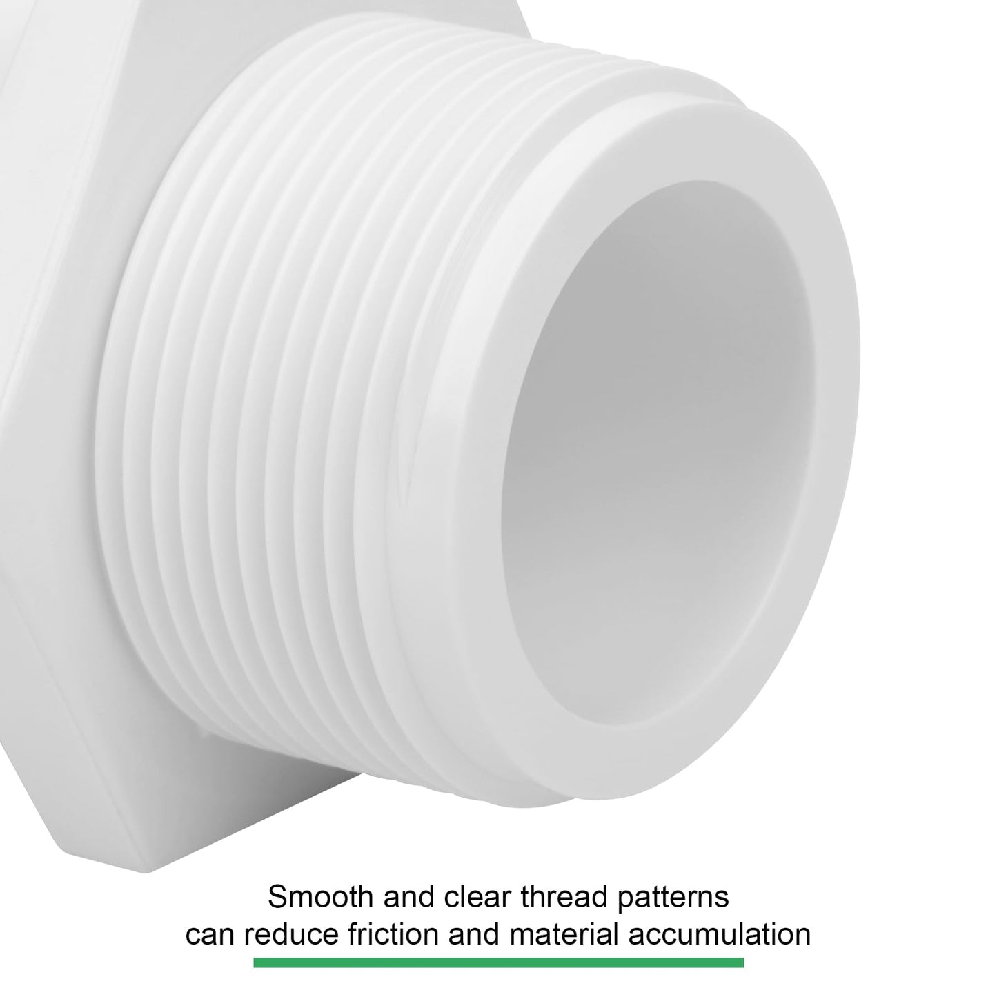 Lswteiz 6Pack 1-1/2" PVC Male Adapter Pipe Fittings (Socket x Male Pipe Thread) Furniture Grade SCH40 2-Way 1.50" PVC Coupling Pipe Connectors for Plumbing Water Line