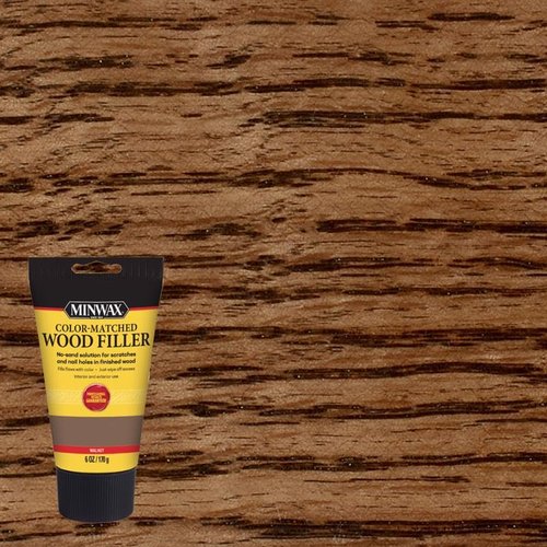 Minwax 448530000 Color-Matched Filler Wood Putty, 6 oz, Walnut, 6 Ounce