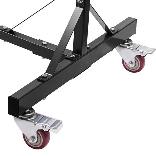 KUMOYOU Painting Hanger Rack, Adjustable Painting Stand, Automotive Painting Stand With 4 Universal Casters And 8 Hooks,Adjustable Height 5-7ft for Hang The Hood, Doors, Fenders, Tailgate