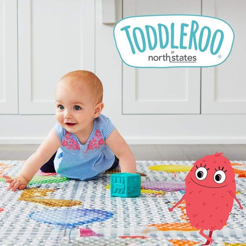 Toddleroo by North States Sliding Door & Window Lock | Safely Secure Sliding Window and Doors | No Tools Required | Works on Glass or Wood | Baby proofing with Confidence (1-Count, White)