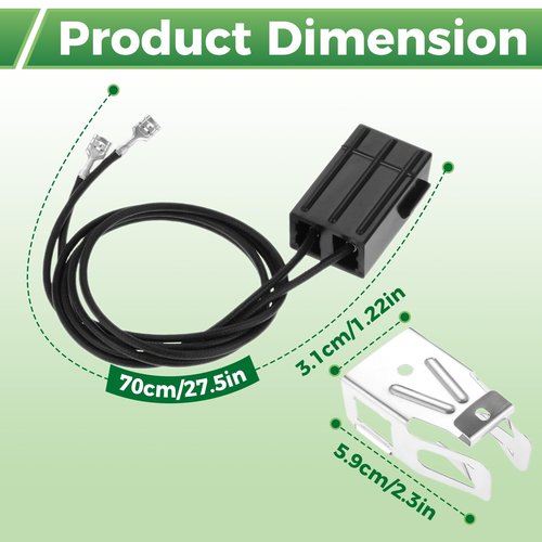 2 Pack WB2X8228 Element Receptacle and Wire Kit Replacement for GE Electric Hotpoint Kenmore Range Electric Stove Burners, Replace 250535, AP2013499, PS242972