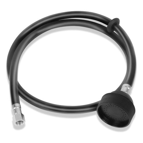 Shampoo Bowl Sprayer Head with Black Rubber Hose to Attach Shampoo Bowl Faucet Vacuum Breaker Replacement for Salon, Barber Shop, Spa, 1/4" Thread