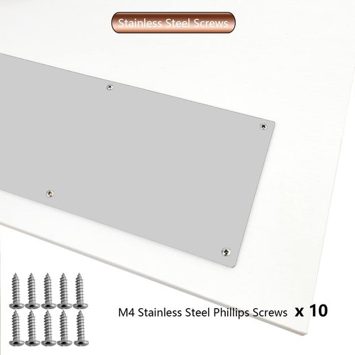 GALOFAY Door Metal Kick Plate 8x28 inches Aluminum Decorative Plates Protector for 30 inches Front Doors, 18 Ga Thickness 8"x 28" (Silver)