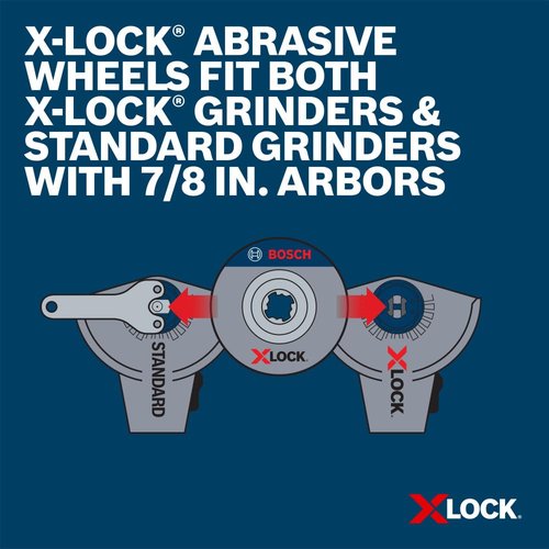 BOSCH TCWX1S450P10 4-1/2 in. X-Lock® Metal/Stainless Steel Cutting Wheels - 10 Pack, 60 Grit, Type 1/41