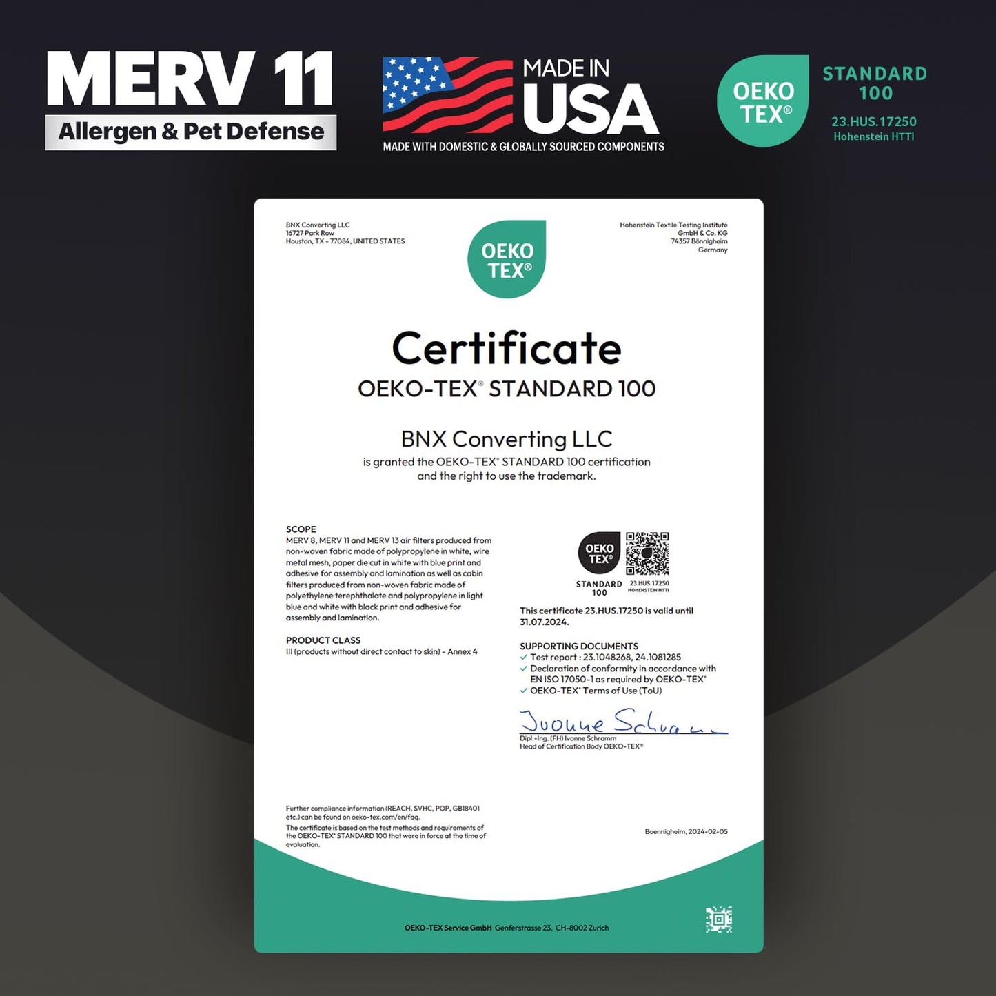 BNX TruFilter 20x22x1 Air Filter MERV 11 (4-Pack) - MADE IN USA - Allergen Defense Electrostatic Pleated Air Conditioner HVAC AC Furnace Filters for Allergies, Dust, Pet, Smoke, Allergy MPR 1200 FPR 7
