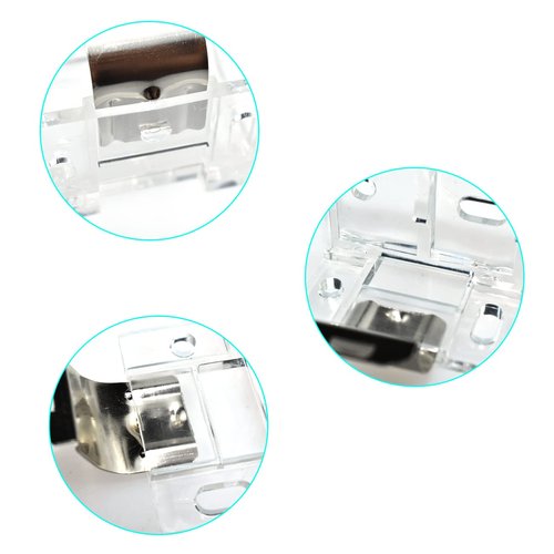 Aifeier ET 4 Pcs Cordless Shade Mounting Bracket with Metal Clips for 1" (25mm) for PVC Cordless Honeycomb Cellular and Pleated Shades Cordless Blinds Headrail Holder Clip