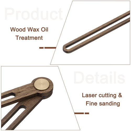 uxcell 5 Set Wooden Clock Hands, Walnut, 140mm/5.51in Min, 104mm/4.09in Hr, Fit 14in Wall Clock