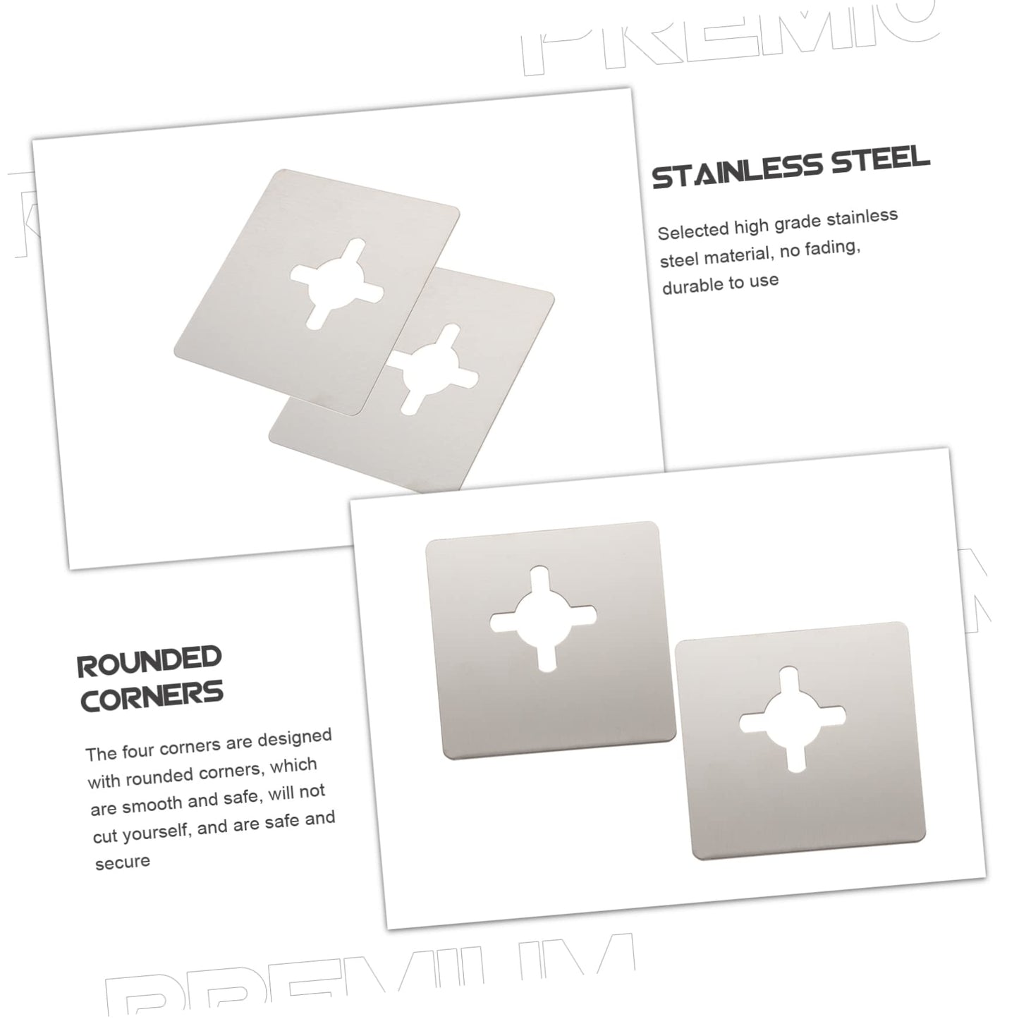 POPETPOP 2pcs Door Reinforcement Plate Door Knob Repair Security Bracket for Covering Damaged Areas and Strengthening Locks