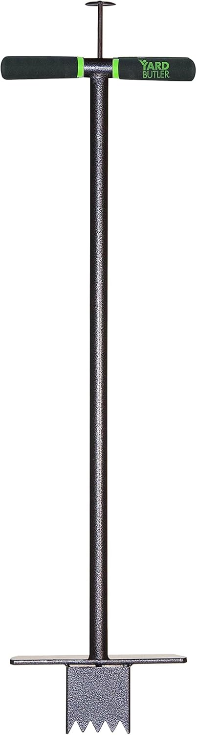 Yard Butler ISP-33 Sod Plugger - Ergonomic & Easy-to-Use Gardening Tool - for Zoysia, St. Augustine, Fescue, or Centipede Grass - Lawn Care with No Digging - Durable & Sturdy Sod Plugger