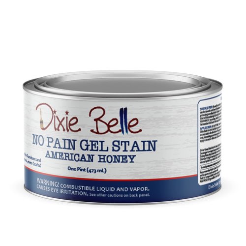 Dixie Belle No Pain Gel Stain - American Honey - Oil-Based Stain DIY Wood Stain for Projects - Deep Coverage, Wood Grain Enhancer
