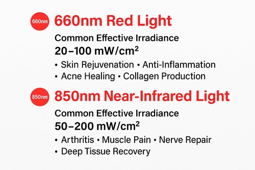 High-Precision LED Phototherapy Light Meter – Accurately Measures 660nm Red Light and 850nm Near-Infrared (NIR) Irradiance