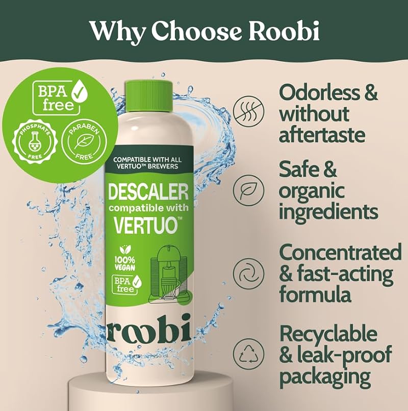 Nespresso Vertuo Descaling & Cleaning Kit by Roobi – Eco-Friendly