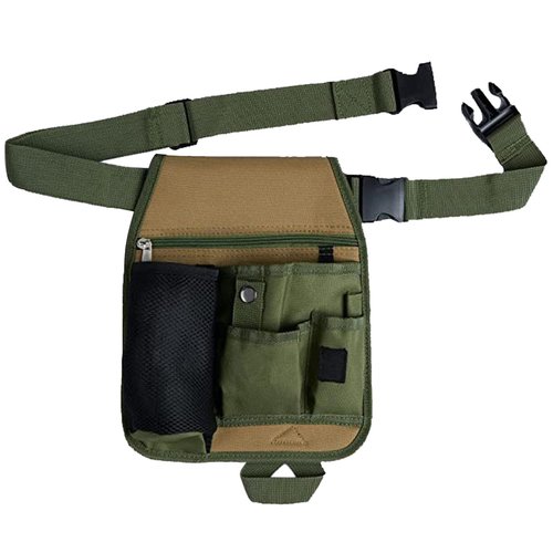 Heavy Duty Tool Belt, Tool Apron, Gardening Tool Holder with Adjustable Waist Organizers and Zippered Pockets for Professionals