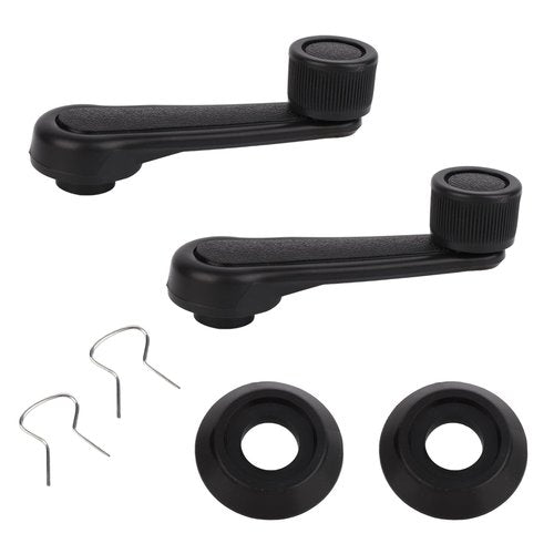 lasuroa 2pcs Manual Window Handle Car, Driver & Passenger Side Replacement Crank Handles Parts Accessories for 1992-1998 Geo Tracker Suzuki (Black)