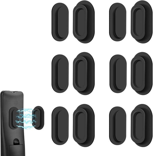 AMAZYC-US 6 Pack Magnetic Remote Control Holder – Upgraded Silicone Magnetic Wall Mount for TV, Fan & Air Conditioner Remotes – Self-Adhesive, No-Drill Remote Control Holder Wall Mount