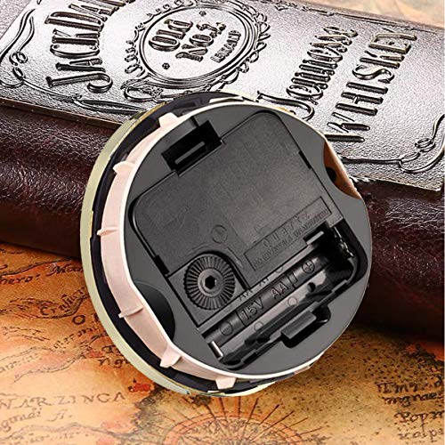 HILLHOME Mini Round Quartz Clock - 3.5 Inch Gold Dial with Bezel, Arabic Numerals, Fits 3-inch Hole, Gold