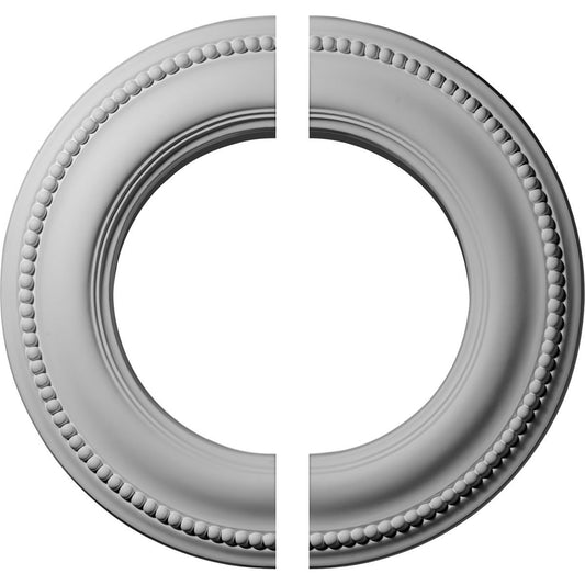Ekena Millwork CM13BR2 13"OD x 7 1/2"ID x 3/4"P Bradford Classic Ceiling Medallion, Fits Canopies up to 8-5/8", 2 Piece