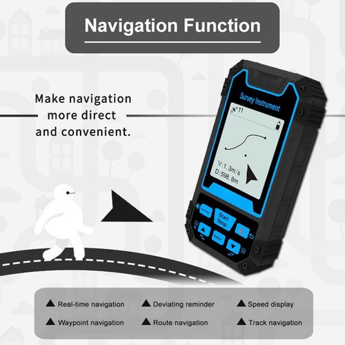 Land Meter Survey Meter, Handheld Surveyor Area Measuring Tool GNSS with 2.4in Screen, Area Surveying Equipment Instrument for Outdoor Distance