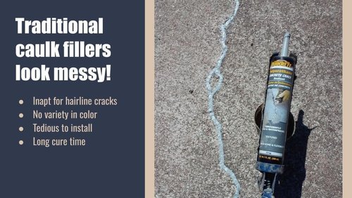 ConSandtrate Concrete Crack Filler - Gray - 3 lb. (Single Bottle) for Filling in Concrete Cracks on driveways, walkways and patios.