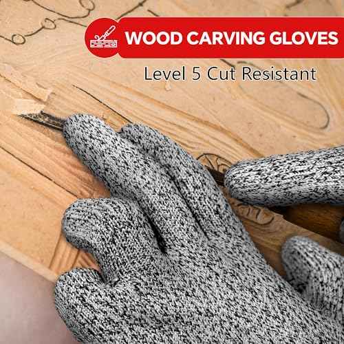 ZEEGO Level 5 Cut Resistant Gloves for Kitchen & Meat Processing, Machine Washable, Food Grade, Ambidextrous, for Butcher, Oyster Shucking, Outdoor Use (Size L)