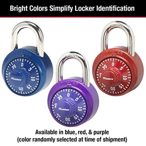 Master Lock 1530DCM Locker Lock Combination Padlock, 1 Count (Pack of 1) Colors May Vary