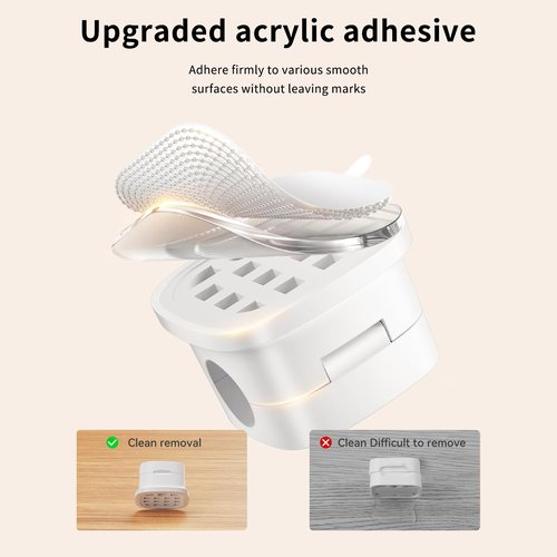 Magnetic Cable Clips, ZHANGDWA 12 Pack Cord Holder for Nightstand, Under Desk Cable Management, Adhesive Wire Holder Keeper Organizer for Desktop, Nightstand, Wall, Home Office, Phone, Car