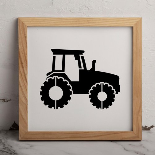 MAGJUCHE Tractor Stencil 12 Inches, Reusable Farm Tractor Stencil for Painting DIY Crafts Decor