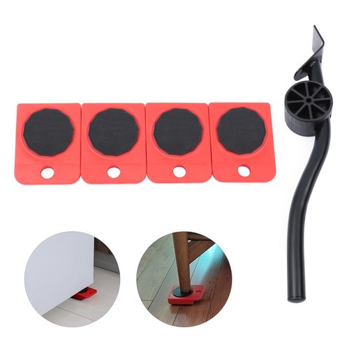 Furniture Lifter, Heavy Duty Transport Lifting with 4 Flexible Mover Sliders Kit, Heavy Furniture Moving Tool Set for Moving Sofas, Bookshelves, Tables