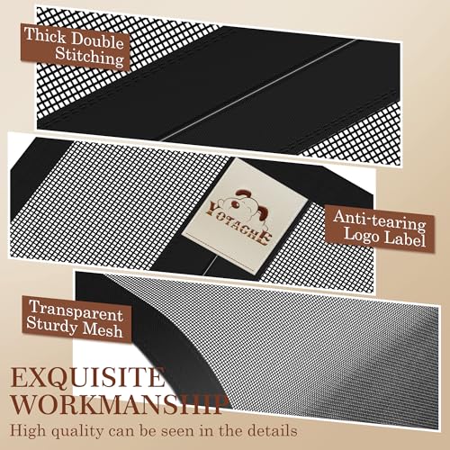 Yotache Magnetic Screen Door Fits 32x80 Inches, Reversible Side Opening, Black, 34x81" Mesh