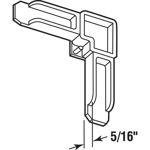 Prime-Line PL 77298 Plastic Screen Frame Corners, 5/16 in. x 3/4 in., Matte Black Finish (4 Pack)