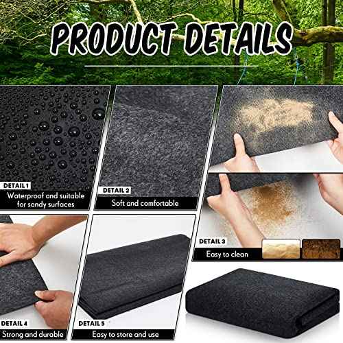 Haull 2 Pcs 6 x 4 ft Outdoor Storage Shed Floor Mat Waterproof Carport Storage shed mat Non Slip Patio Furniture Mat for Protect