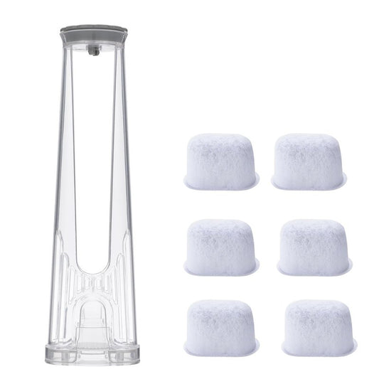 Water Filter Holder Starter Kit for Keurig 2.0 K-Express Essentials K-Supreme (Plus) K-Cafe K-Select K-Elite Brewers K-Slim, Water Reservoir Handle with 6 Filters