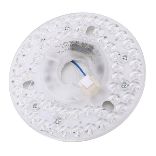 Oreilet 4.92in LED Ceiling Fan Light Replacement, 18W Round Ceiling Fan Light Panel with 3CCT 3000K 4000K 6000K, 3 Color Dimmable, Light Engine Retrofit Kit for CeilingFlush (120V)