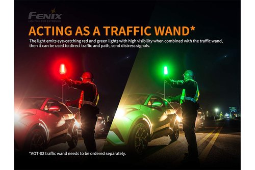 Fenix TK26R 1500 Lumen White/red/Green LED Hunting Flashlight, Rechargeable Battery with EdisonBright Accessory Carry case Bundle
