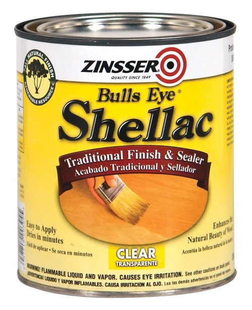 Zinsser 304H Bulls Eye Shellac Traditional Finish & Sealer, Quart, Clear