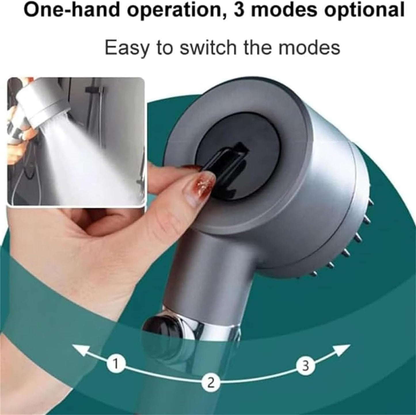 Ion Drops Shower Head, 2025 NEW Iondrops Filtered Showerhead, Filtered Shower with Handheld, Djustable Settings with Hose