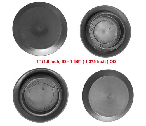 Caplugs 1 Inch Flush Mount Black Plastic & Metal Body Hole Plugs, Pack of 10