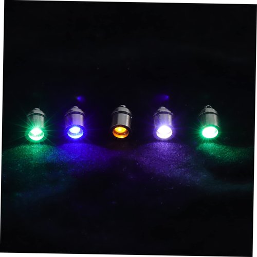 NUOBESTY 9pcs Keychain Flashlight Battery Powered Color Changing Lights for DIY Crafts and Outdoor Activities Lightweight Durable Design