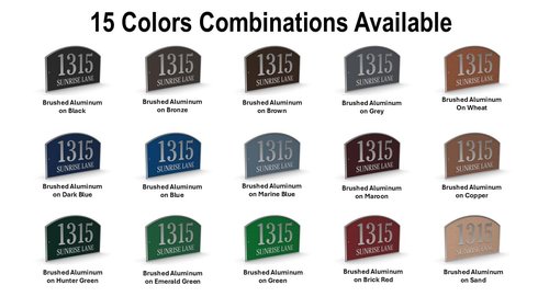 Personalized Aluminum Address Plaque – Custom House Number Sign for Outdoor Use – Weatherproof Metal Address Sign