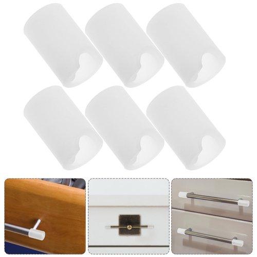 TOYANDONA 6pcs Silicone Drawer Handle Protectors Baby Proof Bumper Covers for Cabinet Door Safety Soft Cushion Edge Protectors for Boys and Girls