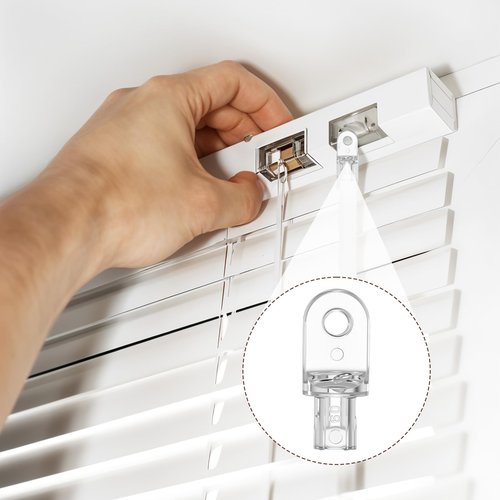 10 Pcs Horizontal Blind Hardware Wand Tip Transparent Vertical Blind Replacement Parts Repair Wand Replacement Kits for Interior Windows Broken Horizontal Blinds Accessories