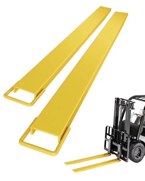 KYBOLT Pallet Fork Extension, [4.5" Width 72" Length] [4600 LBS Max] Heavy Duty Steel Pallet Extensions for Forklift Truck- Yellow