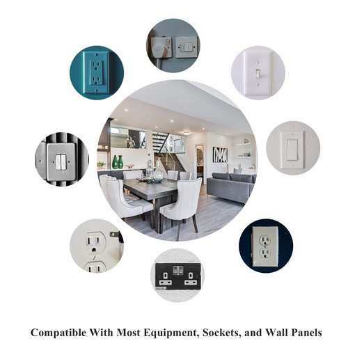 Taezn 40 Pieces Wall Plate Screws, 1.2 Inch Long Outlet Screws Perfect Replacement with Outlet Cover, Switch Plate and Light Plate Screws
