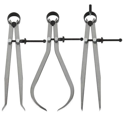 3 Piece Spring Caliper/Divider Set, 8 inches Inside Spring Outside Divider Caliper Set, Calipers Measuring Tool for Wood Turning Lathe Projects