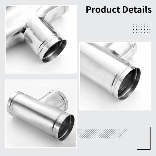 4-Inch Y Duct Splitter, Stainless Steel 3-Way Connector, Grooved Pipe Fitting for HVAC, Dryer Vent, Exhaust Fan