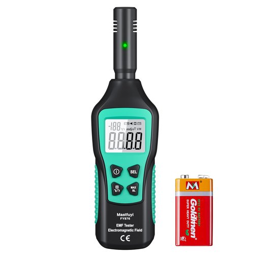 Mastfuyi EMF Meter, EMF Detector, EMF Tester Digital LCD, Electromagnetic Radiation Detector for Outdoor, Home, Office, Ghost Hunting, Audible Alert, Indicator Lights