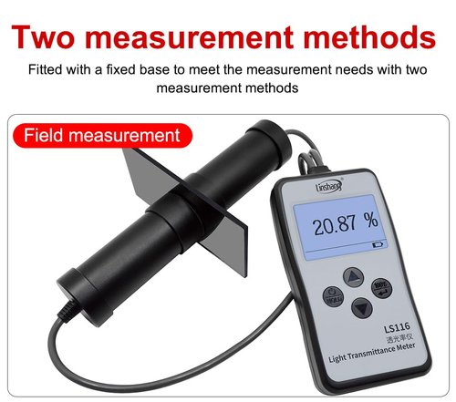Linshang LS116 Optical Transmission VLT Tester Light Transmittance Meter with 380-760nm White Visible Light Meet CIE Standard